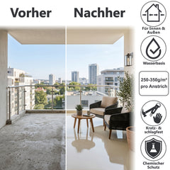 Peinture EPOXY Antidérapante W735 Etanchéité de TERRASSE SOL Extérieur béton