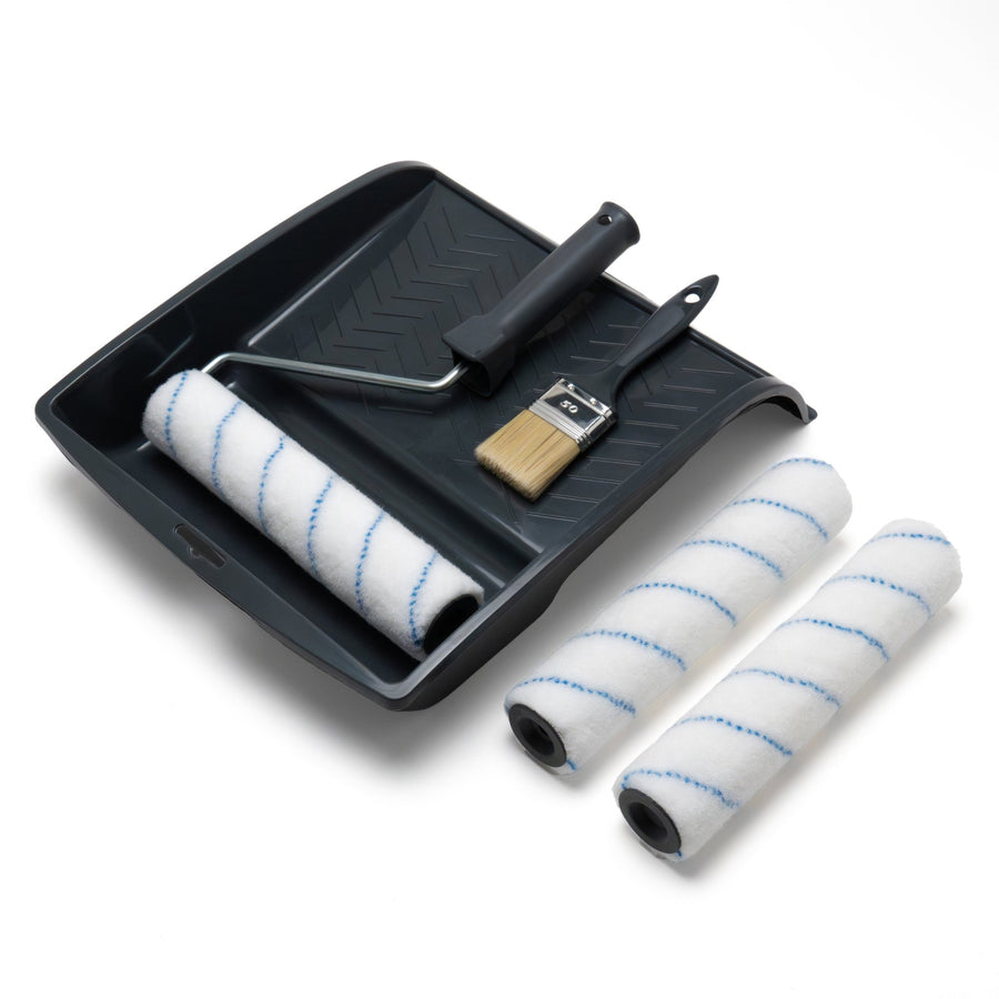 #Größe_Farbroller 25cm und 2 Ersatzrolle + Farbwanne (32 x 36 cm) + Pinsel 50 mm