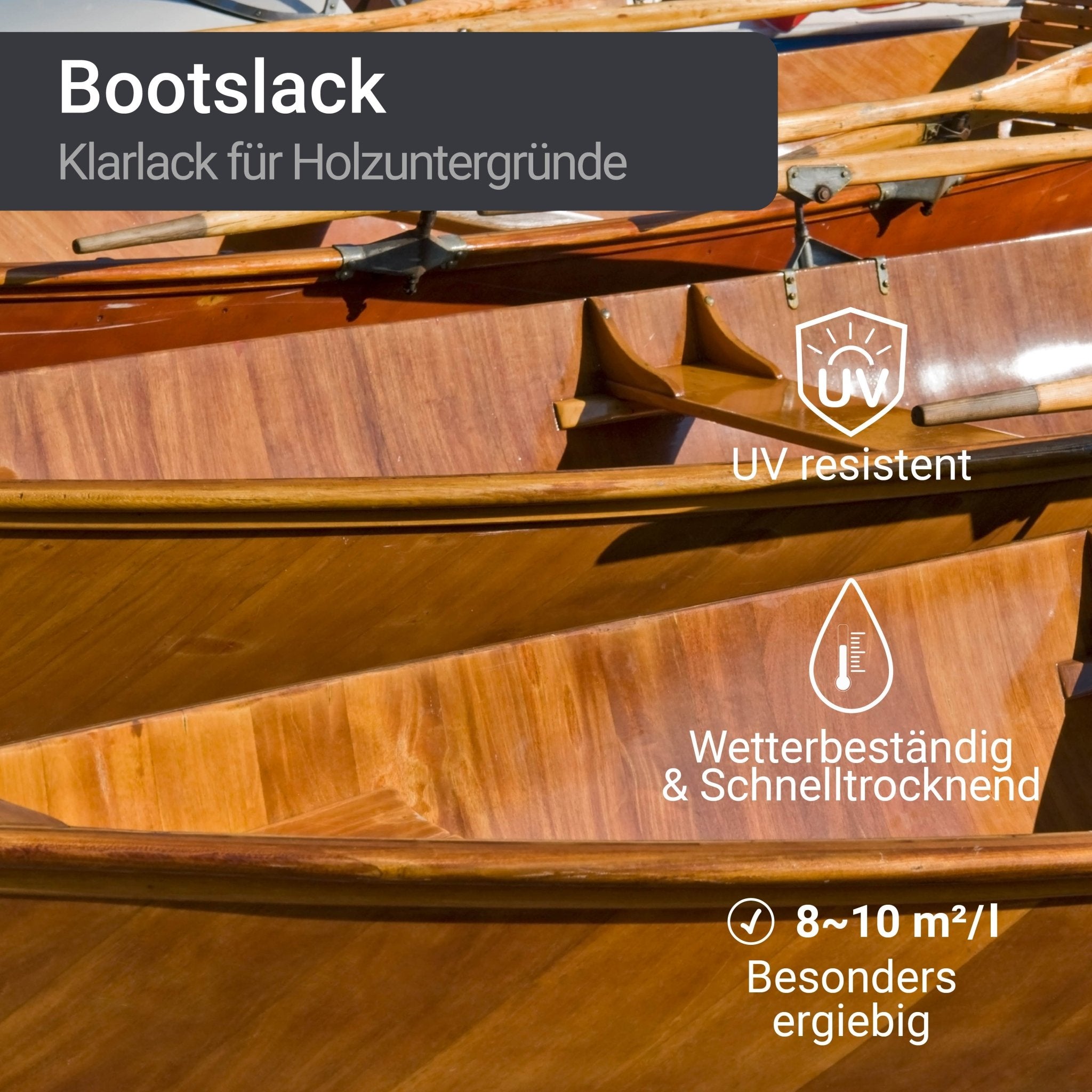 Vernis bois Yacht Bateau W400 - Incolore, résistant, élastique - MAT
