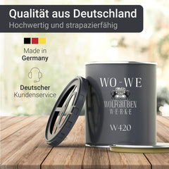 Holzfarbe Holzlack Holzanstrich Holzbeschichtung Wetterschutzfarbe Holz W420 - 2,5L - 20L - WO - WE.SHOP