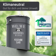 Peinture pour piscine et bassin Imperméable et étanche SL400 1-20L