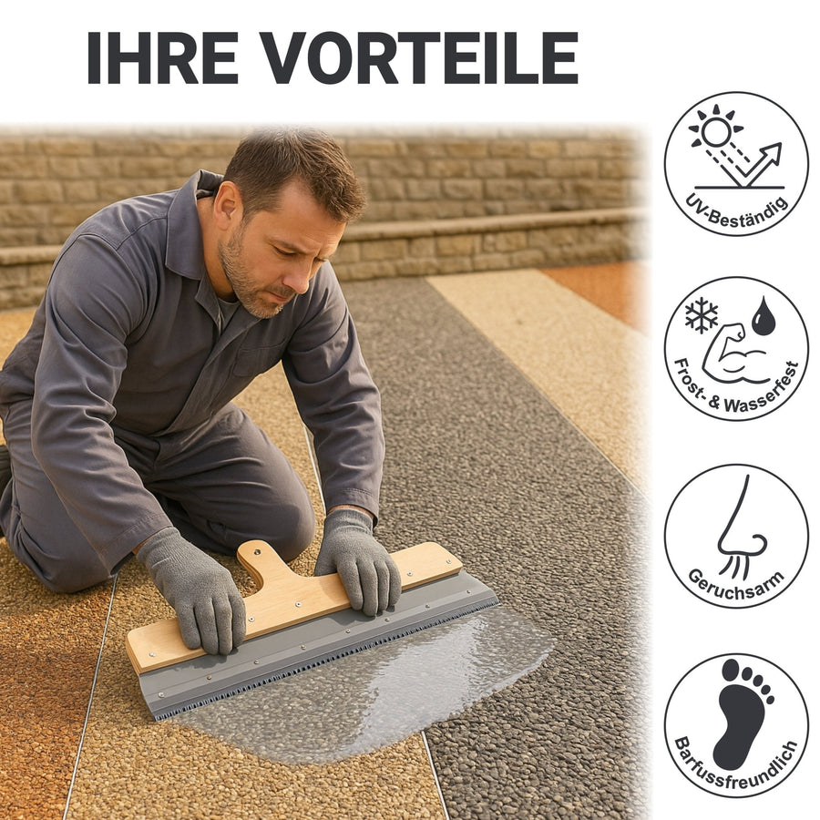2K Epoxidharz Steinteppich Porenfüller Bodenbeläge Steinboden Treppe W731 3 - 9Kg - WO - WE.SHOP