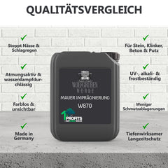 Imprégnation pour façades Hydrofuge - Protection des murs, pierres - Étanche et imperméable W870  1-10L