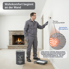 Peinture thermo pour murs intérieurs – Peinture murale pour pièces à vivre – Peinture climatique W529 5–20 L