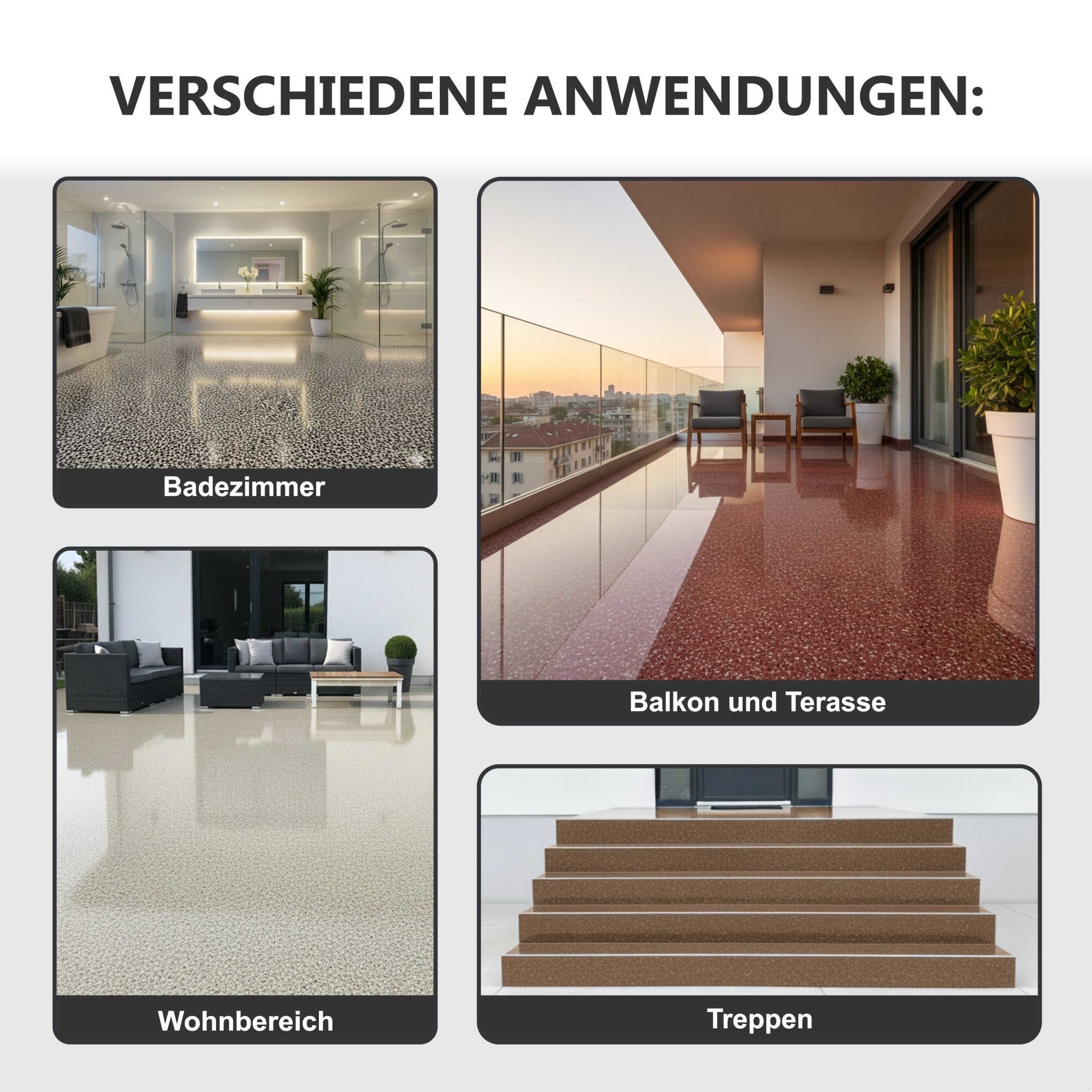 25Kg Steinteppich Set Marmorkies Bodenbeschichtung Naturstein W730 - 2qm - WO - WE.SHOP