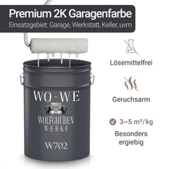 Résine époxy W702 peinture MATE sol revêtement garage industriel 2,5-20 kg