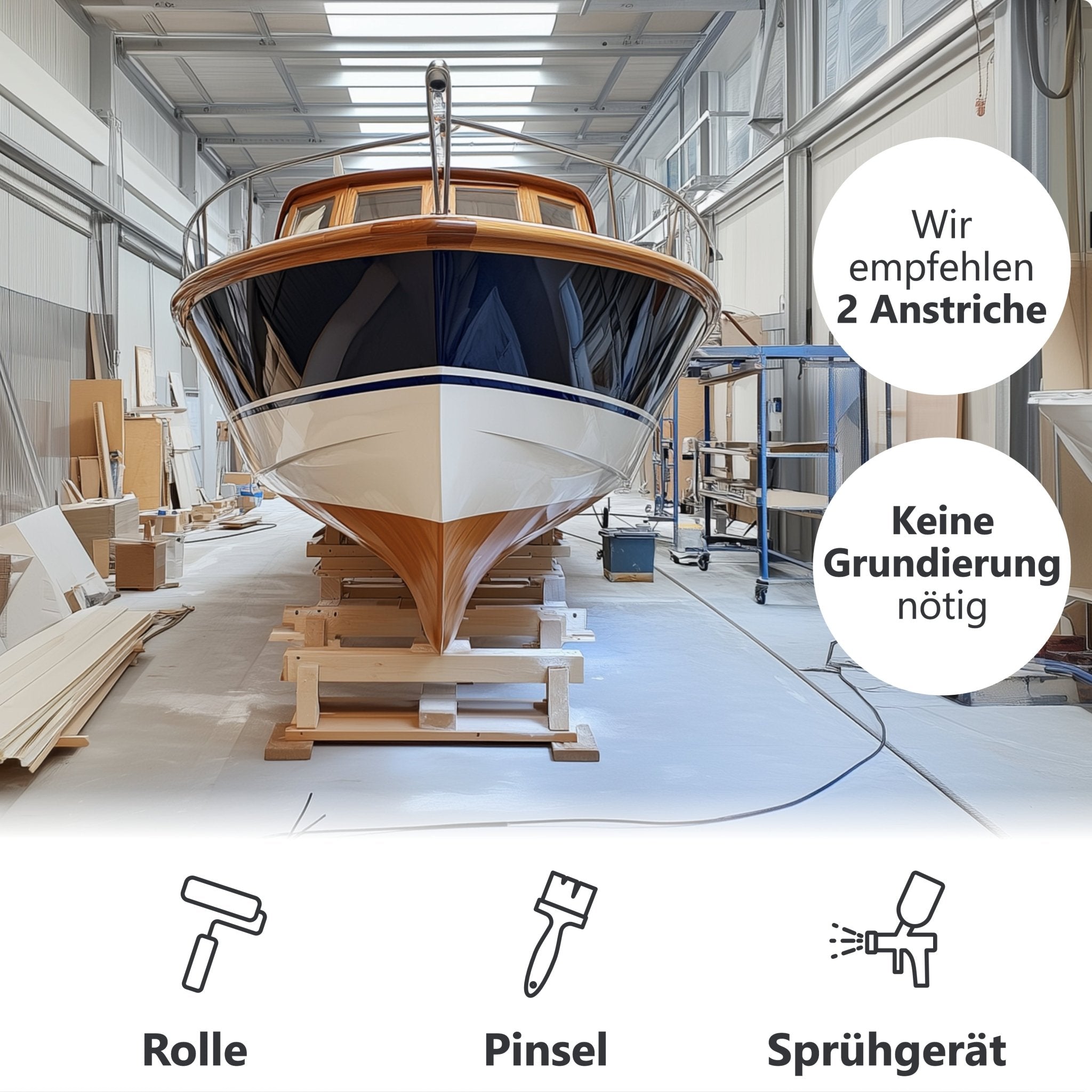 Bootslack Parkettlack Schiffslack Holzlack MATT für Holz Boot Yacht Schiff W400 0,75 - 5L - WO - WE.SHOP