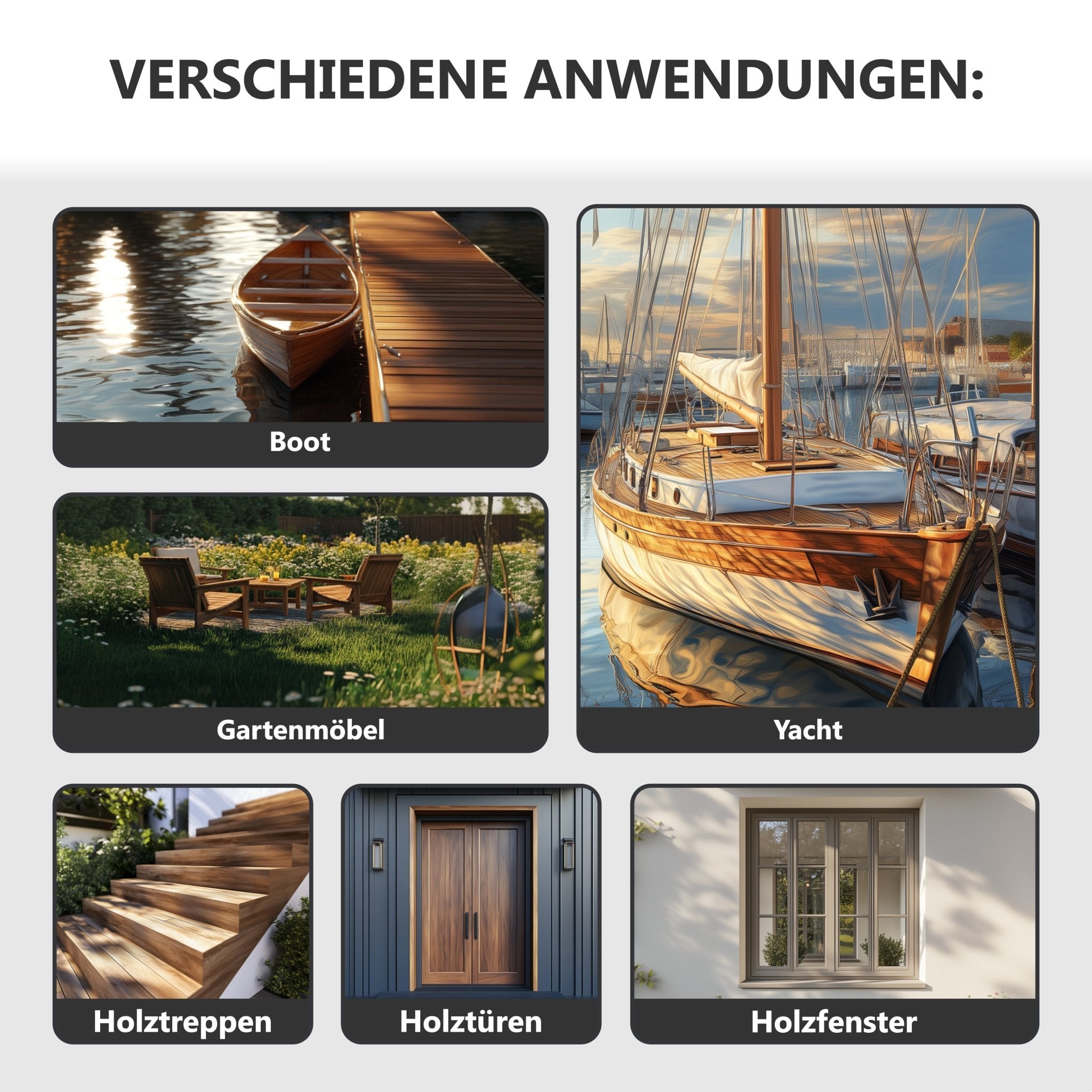 Bootslack Bootsfarbe Schiffslack Holzlack Seidenglänzend für Holz Boot Schiff W400 0,75 - 5L - WO - WE.SHOP